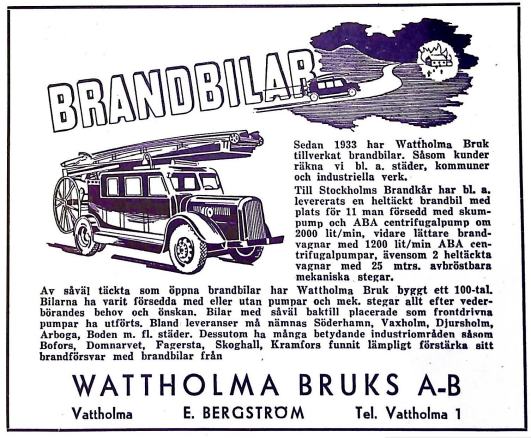 Wattholma Bruks AB - Brandbilar